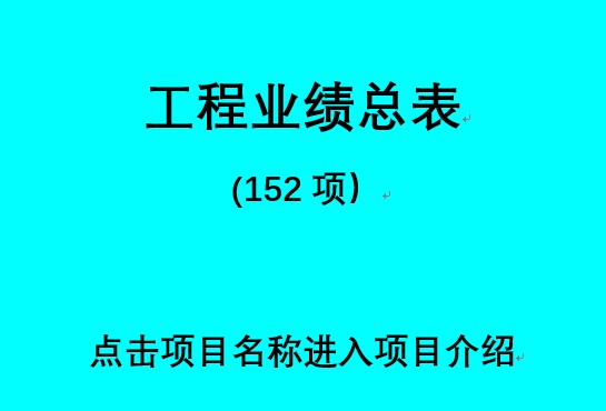 工程业绩总表(共152项）